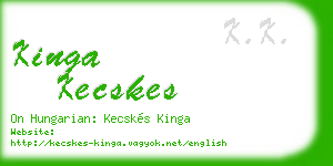 kinga kecskes business card